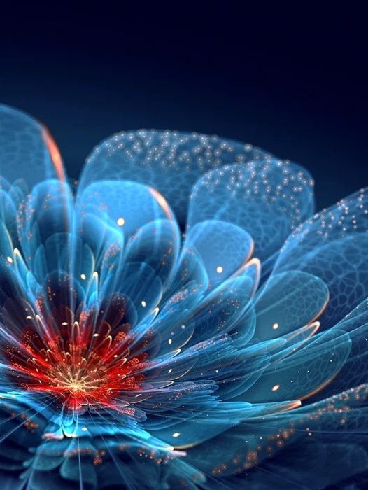 3D Digital Flower Wallpaper