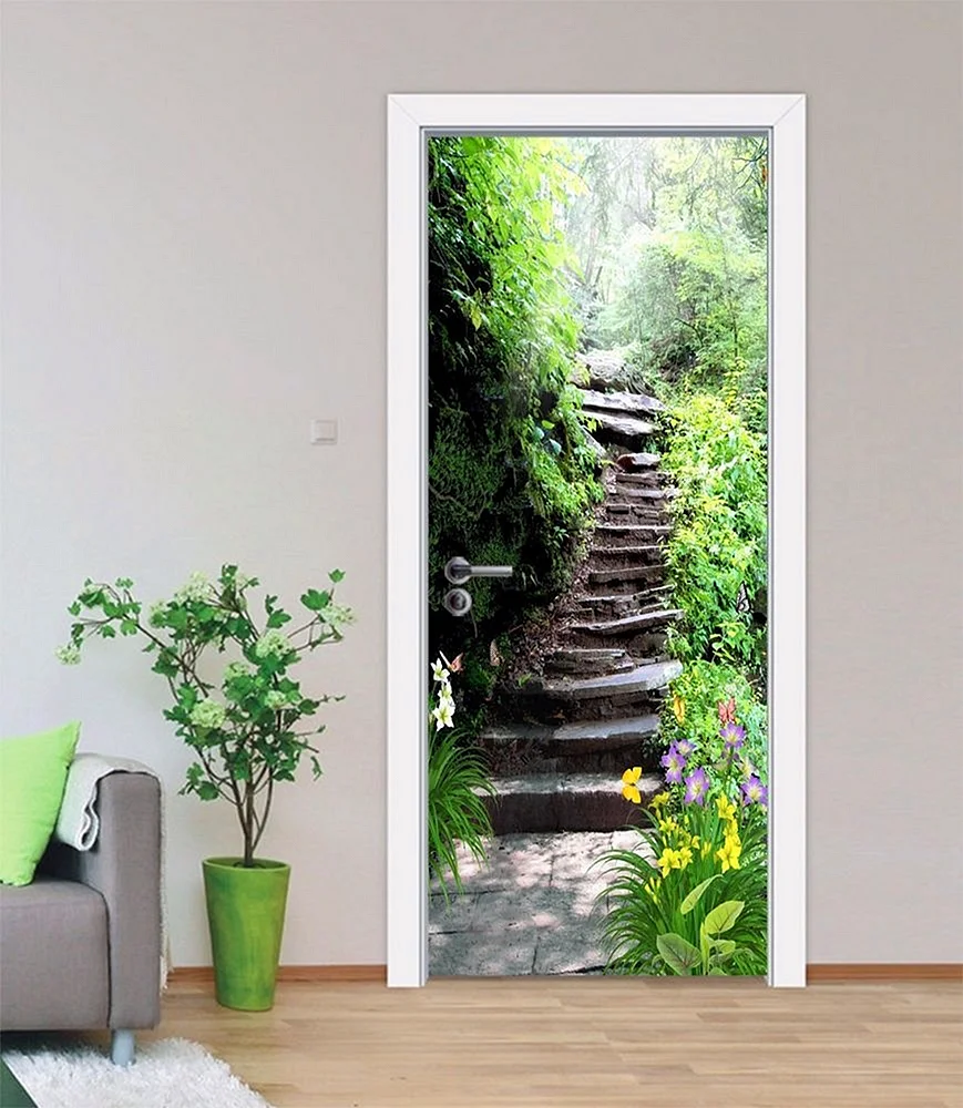 3d Door Mural Wallpaper