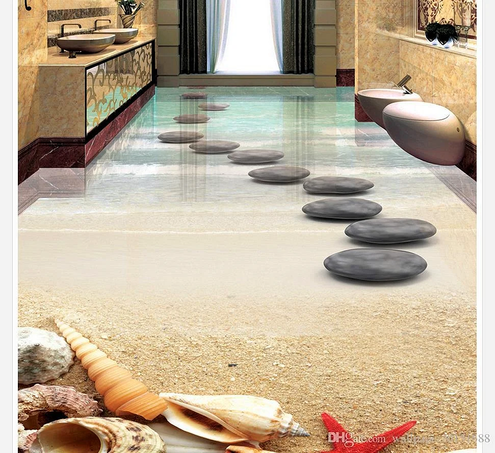 3D Floor Tiles Wallpaper