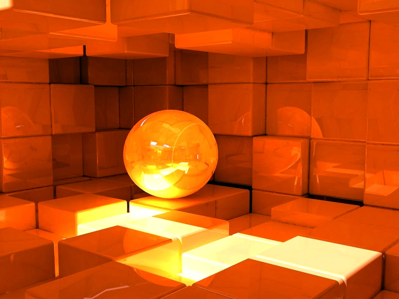 3d Orange background Wallpaper