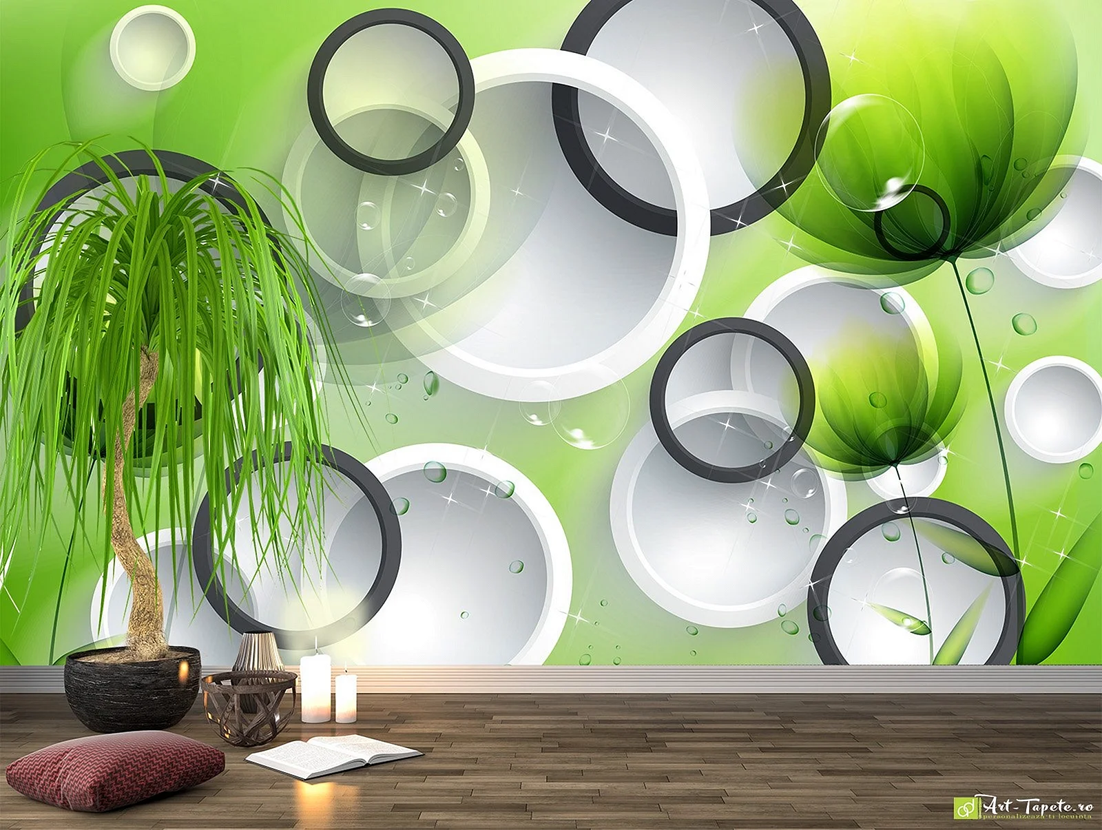 Green Wall Mural Wallpapers - Free Green Wall Mural Backgrounds