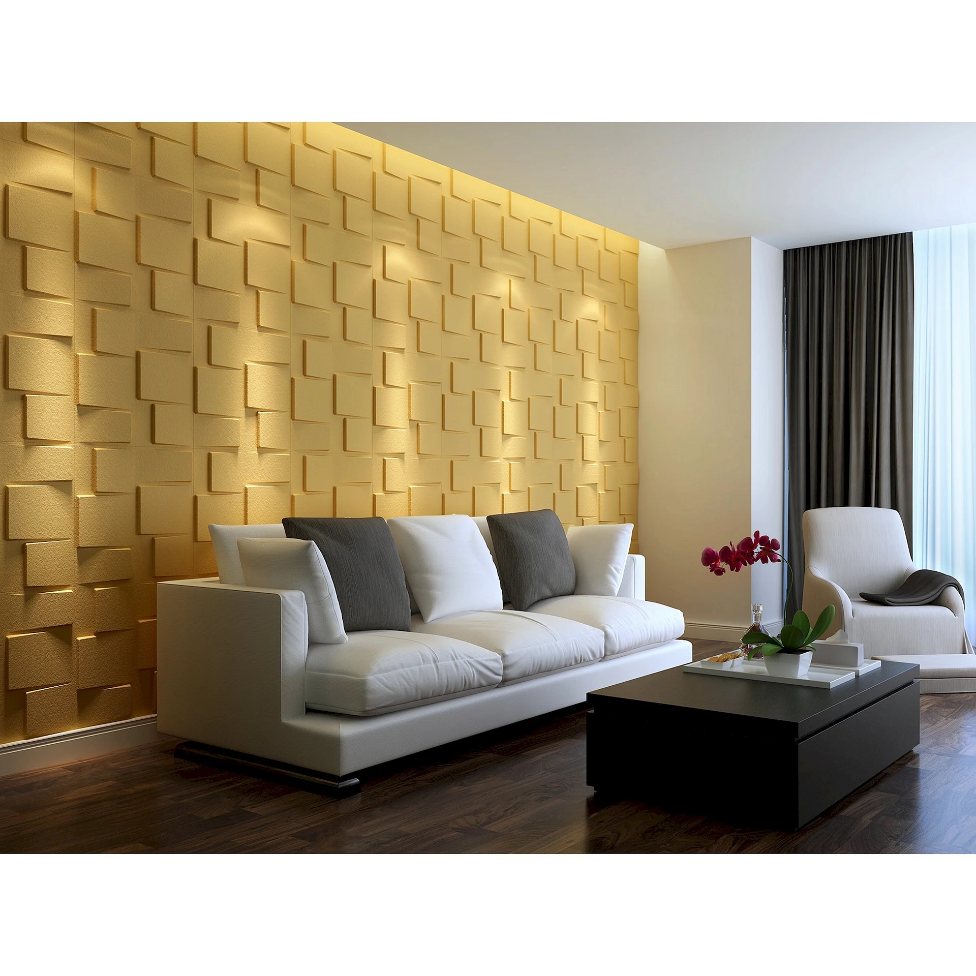 3D Wall Panel Tiles Wallpaper