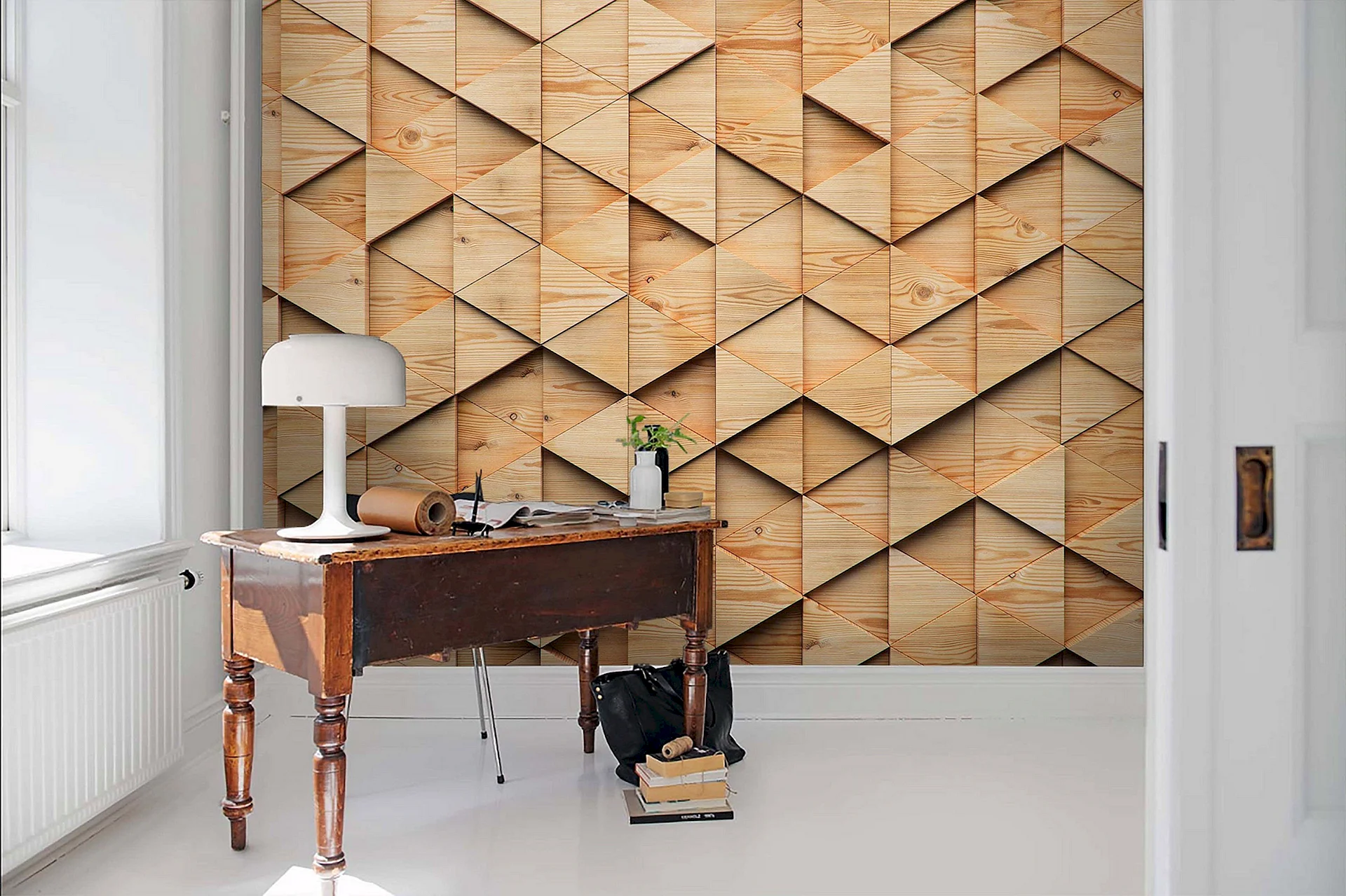 3D Wood Designe Wallpaper