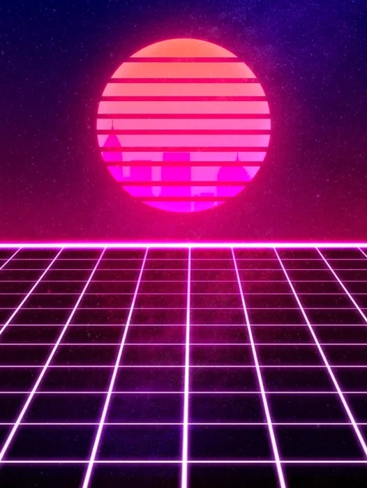 80s Neon Synthwave Wallpaper
