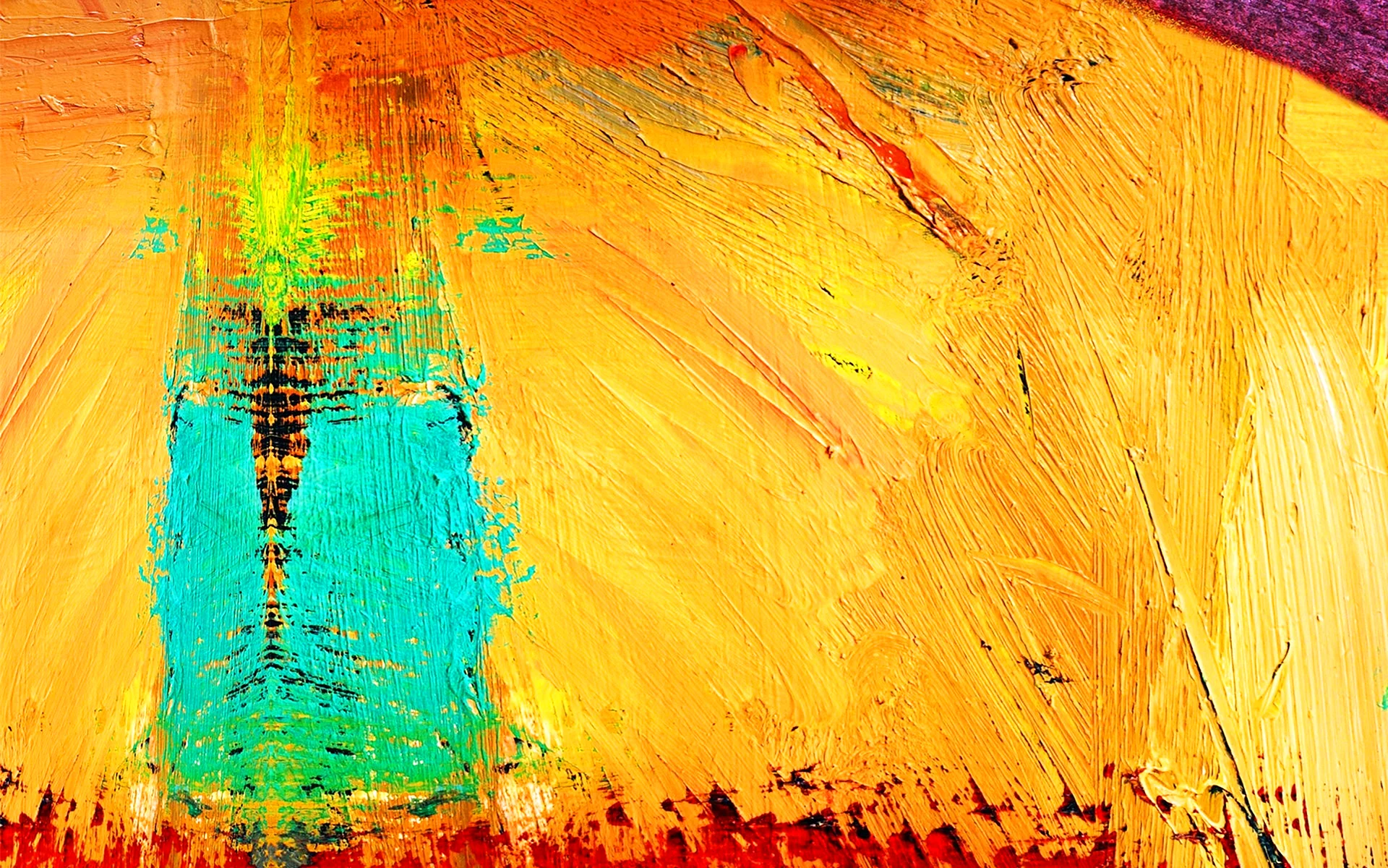 Abstract Brush Painting Wallpaper