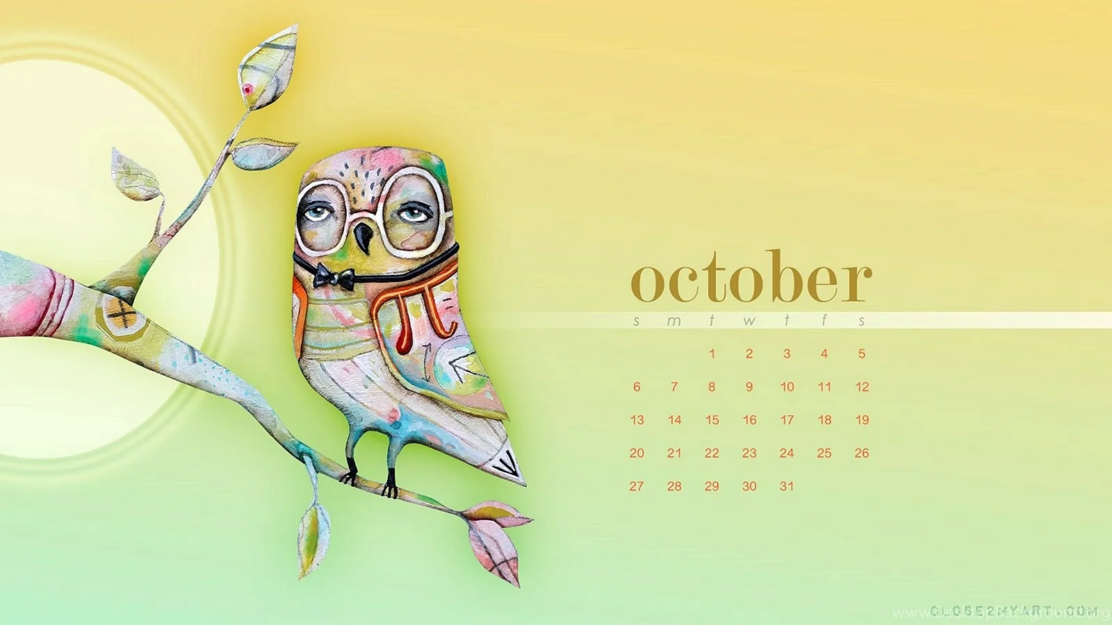 Abstract Design Owl Wallpaper
