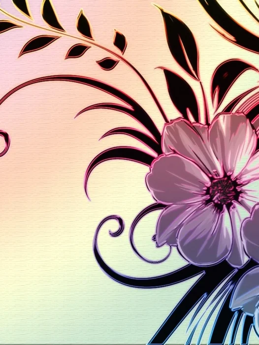 Abstract Flower Design Wallpaper