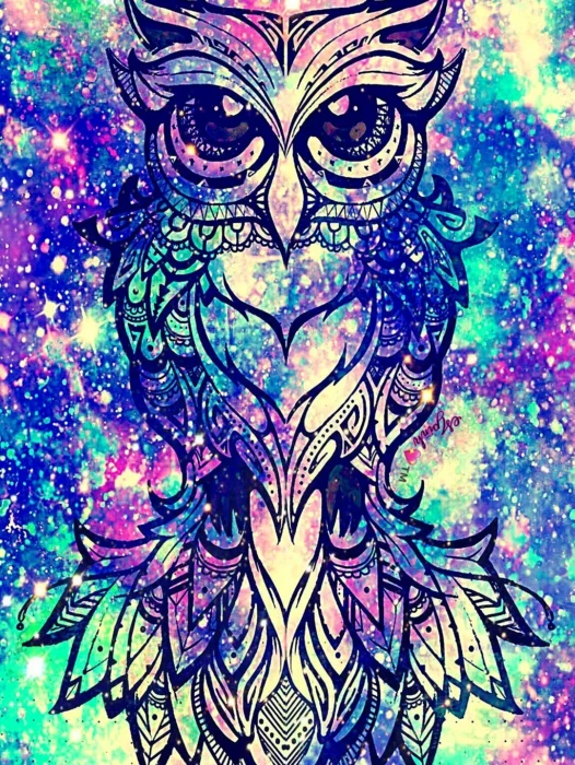 Abstract Owl Wallpaper