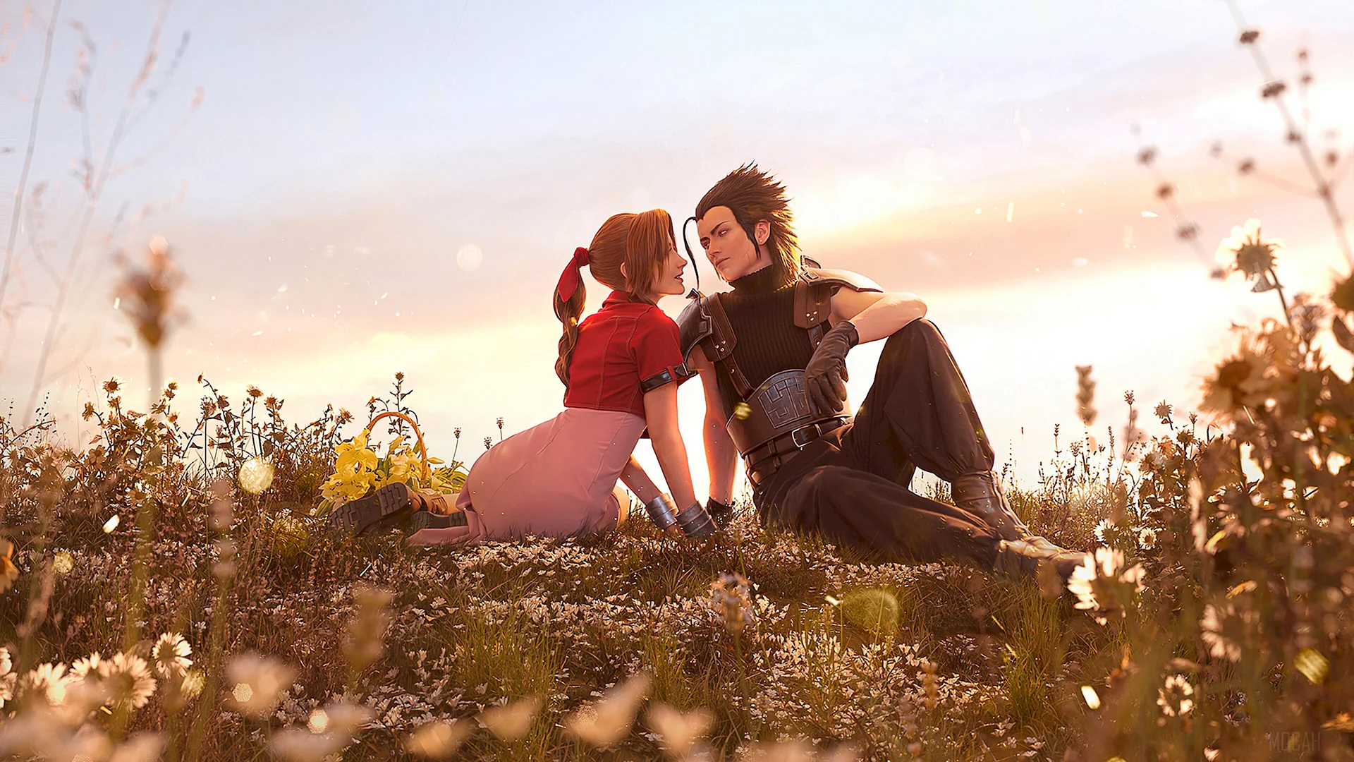 Aerith And Zack Wallpaper