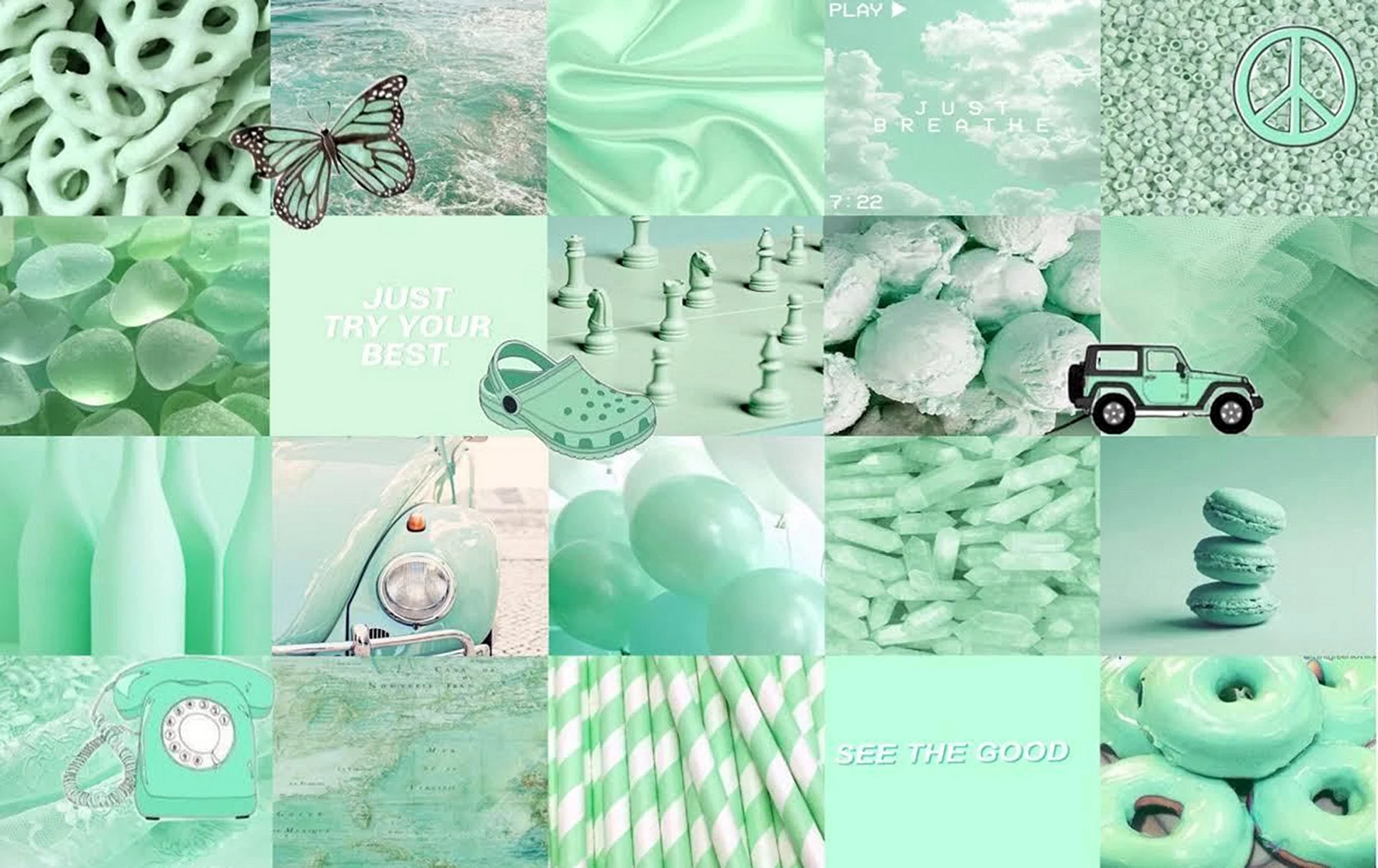 Aesthetic Pastel Green Wallpaper