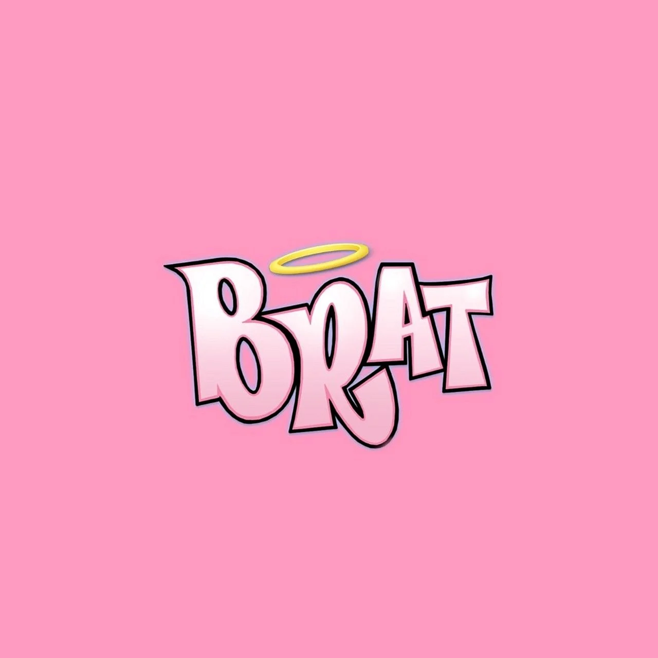 Aesthetic Pink Bratz logo Wallpaper