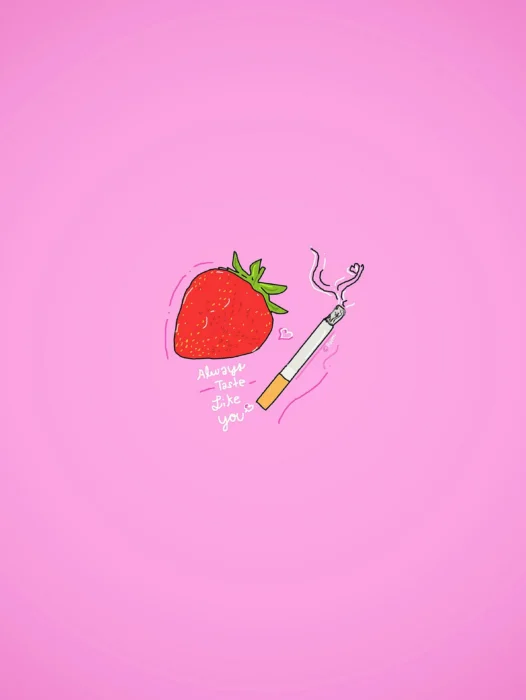 Aesthetic Strawberry Background Wallpaper