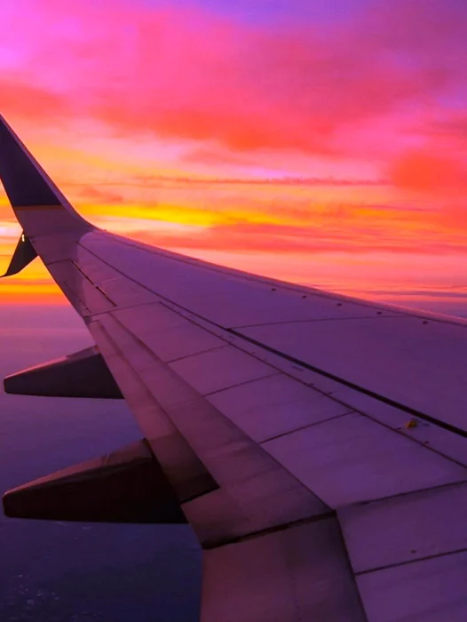 Airplane Sunset Wallpaper