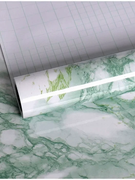 Al Paper 3D Marble Green Colour Wallpaper