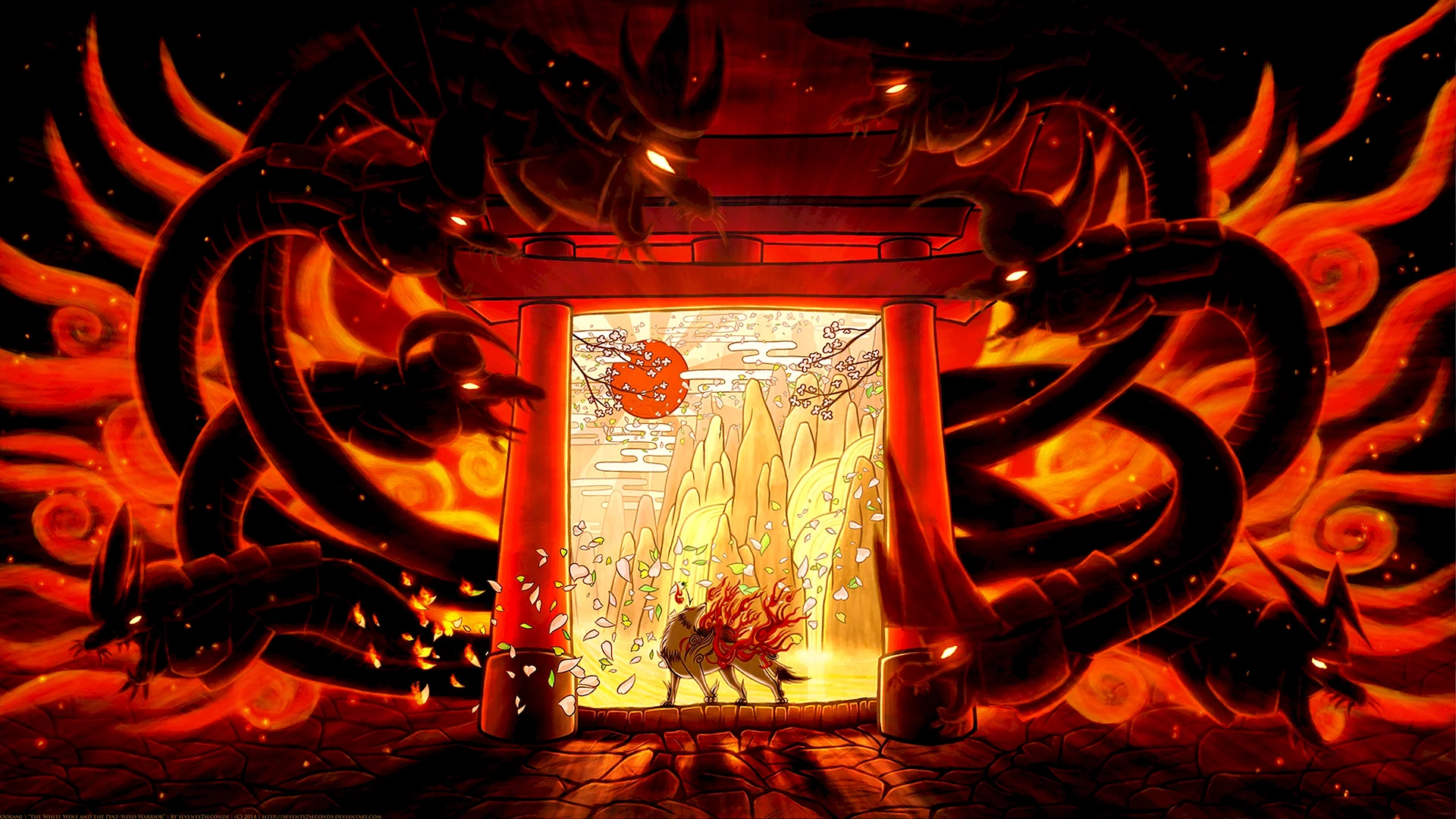 Amaterasu Fire Wallpaper