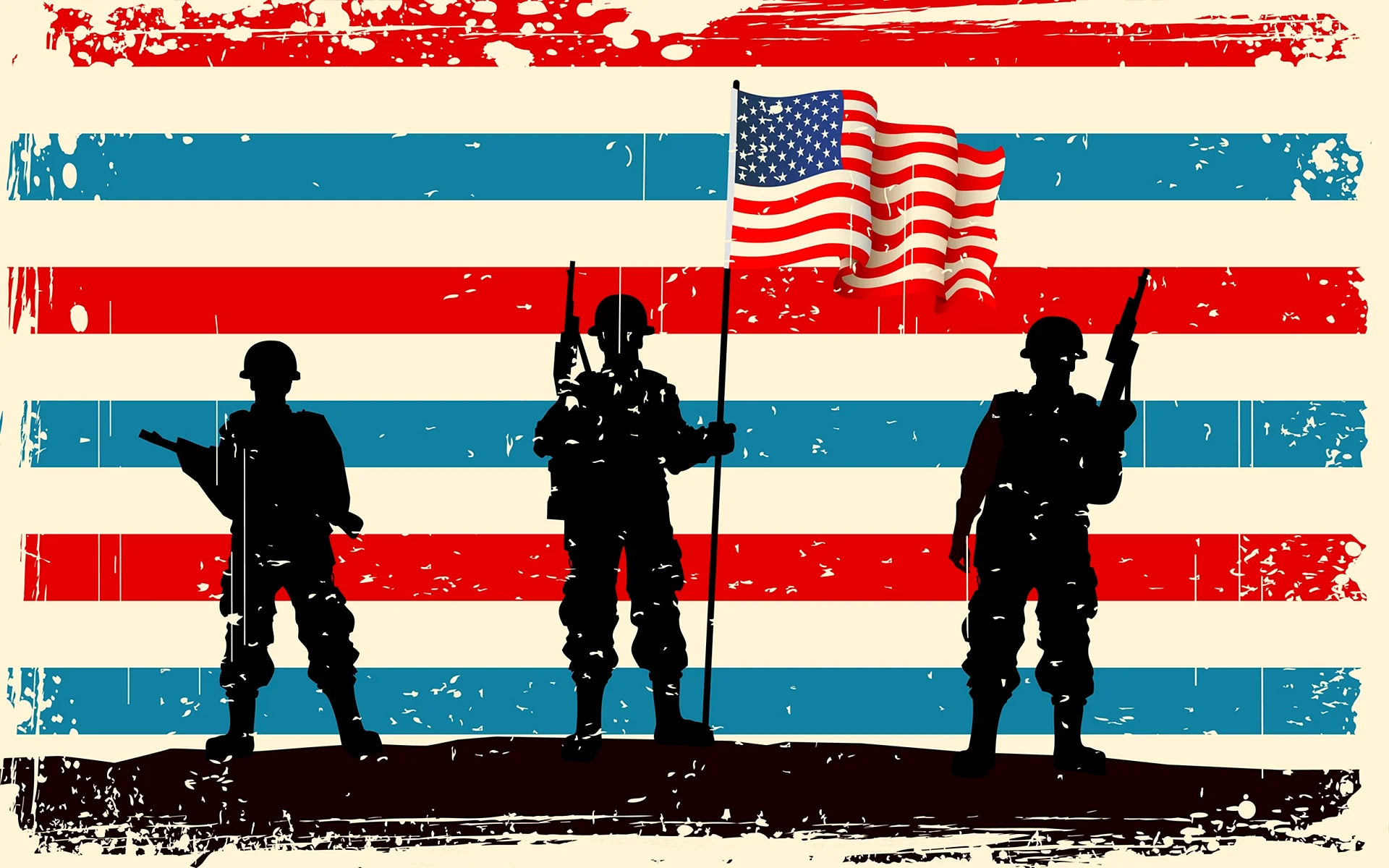 American Flag Soldier Wallpaper