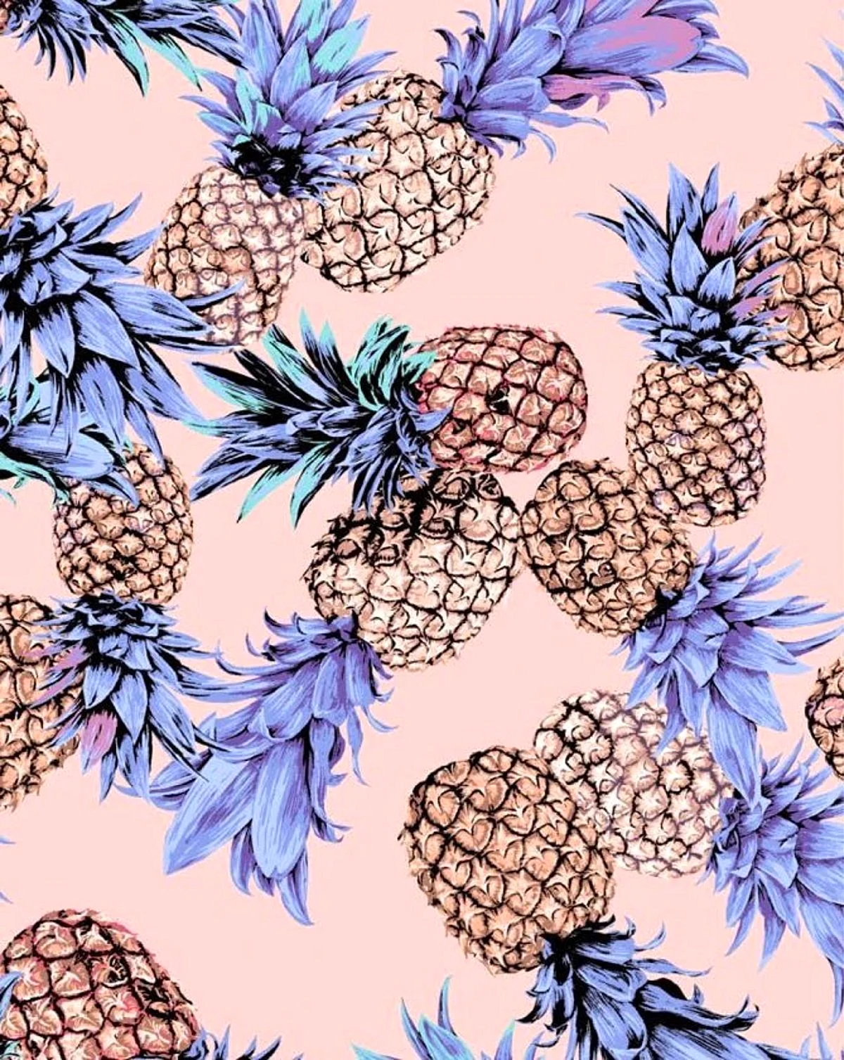 Ananas Pattern Wallpaper For iPhone
