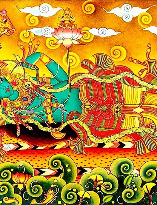 Ananthasayanam Mural Painting Wallpaper