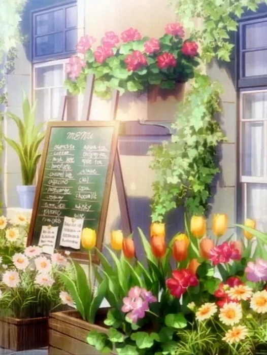 Anime Flower Shop Wallpaper