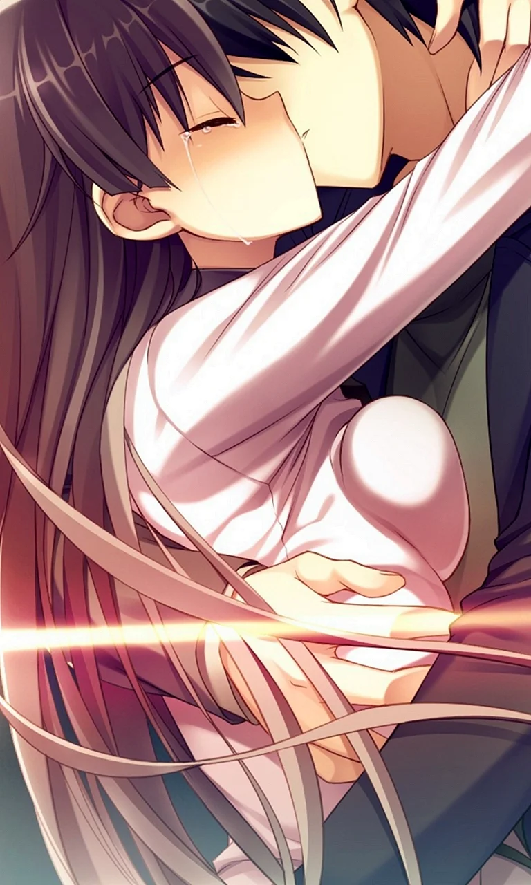 Anime Kiss Wallpaper For iPhone