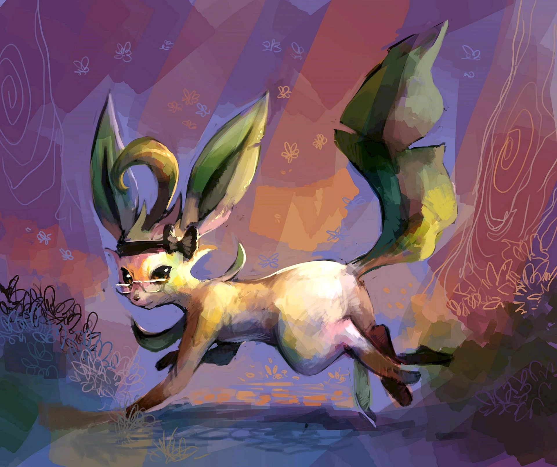 Anime Leafeon Wallpaper