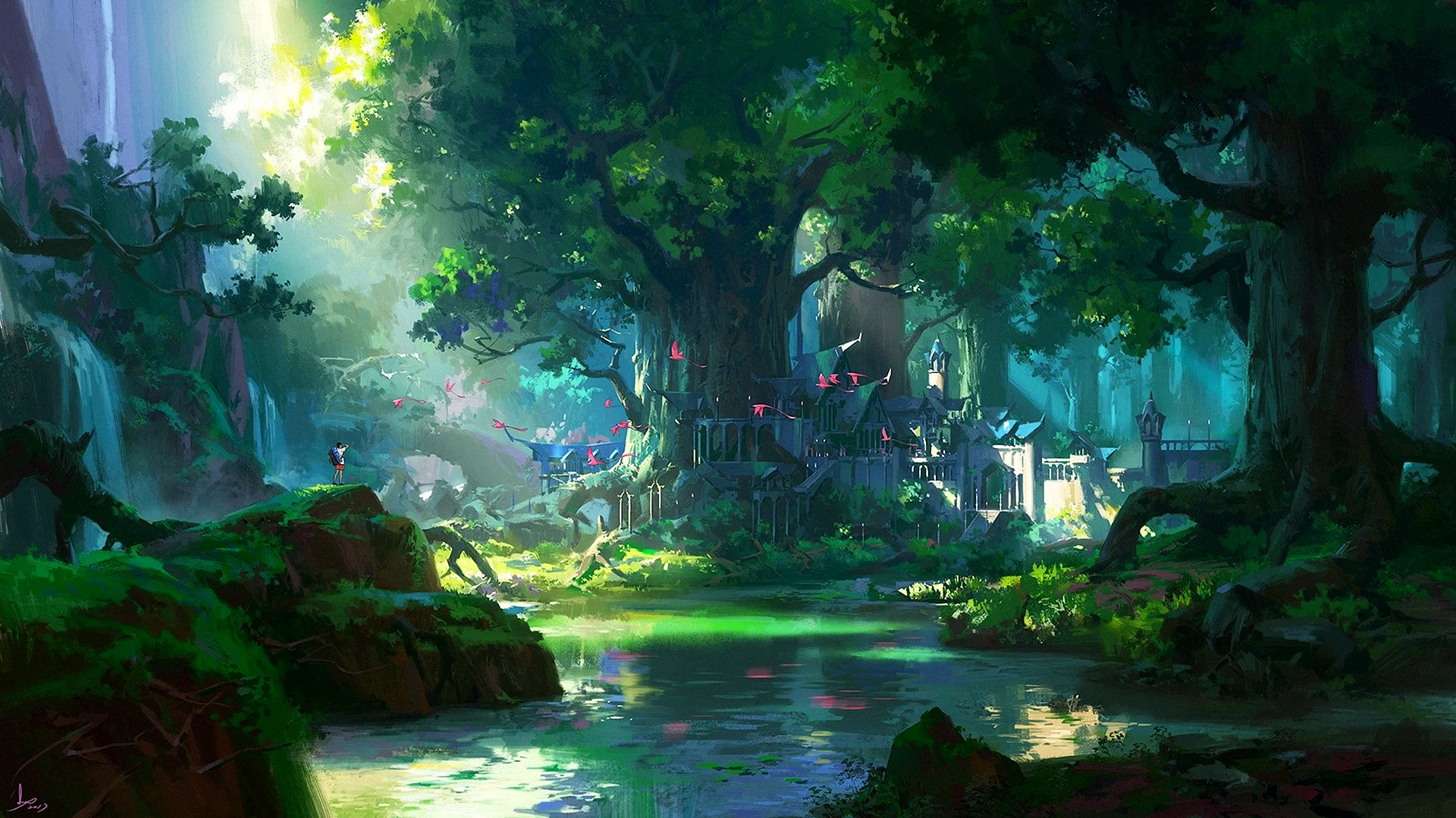Anime Magic Forest Wallpaper