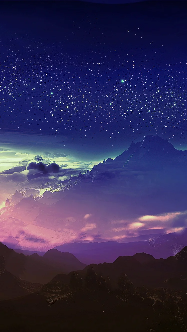 Anime Night Sky Wallpaper for iPhone SE 2020