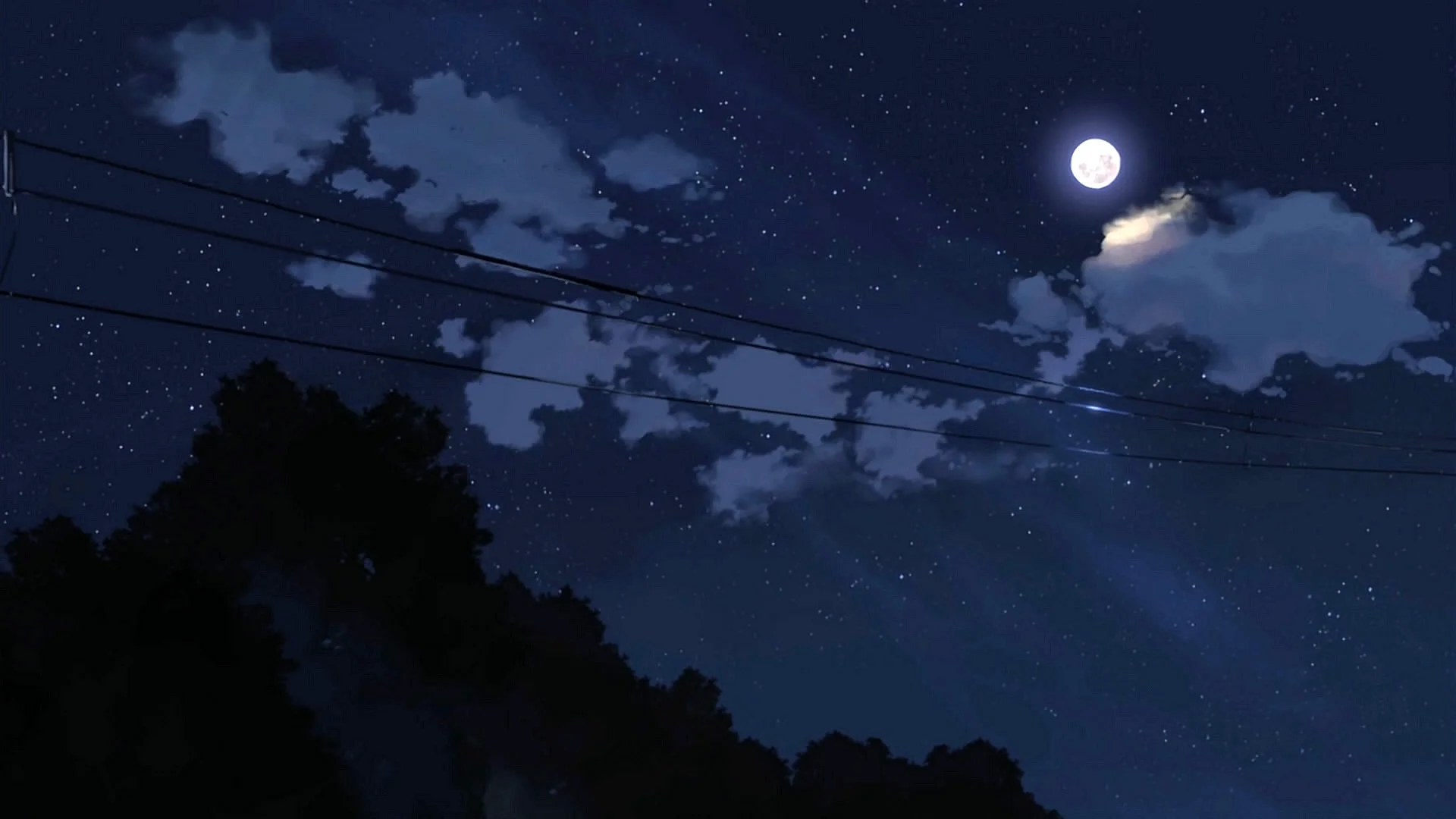 Anime Night Sky Wallpaper