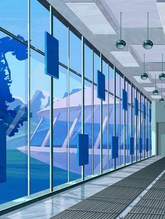Anime School Building Wallpaper