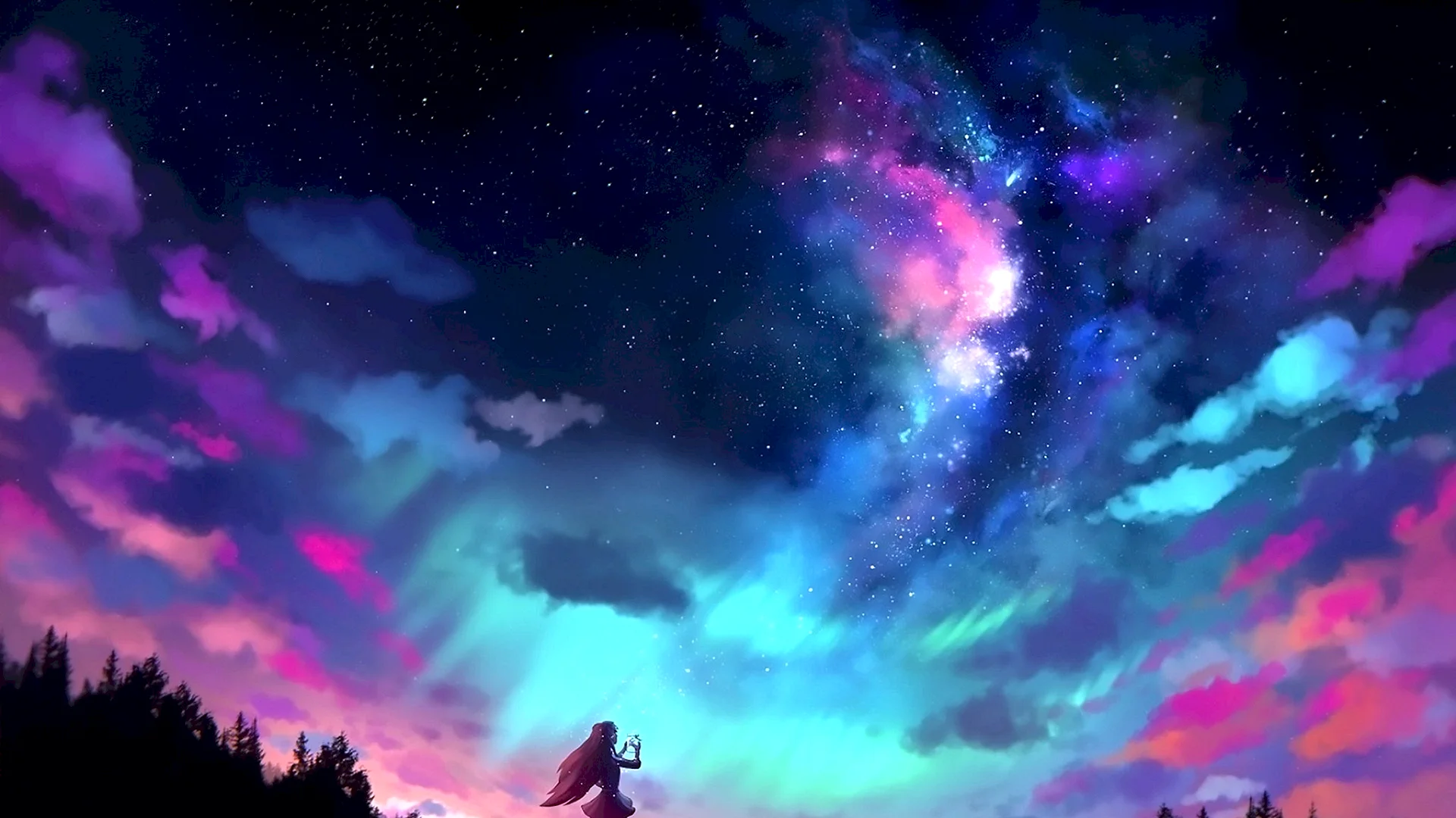Anime Starry Sky Wallpaper