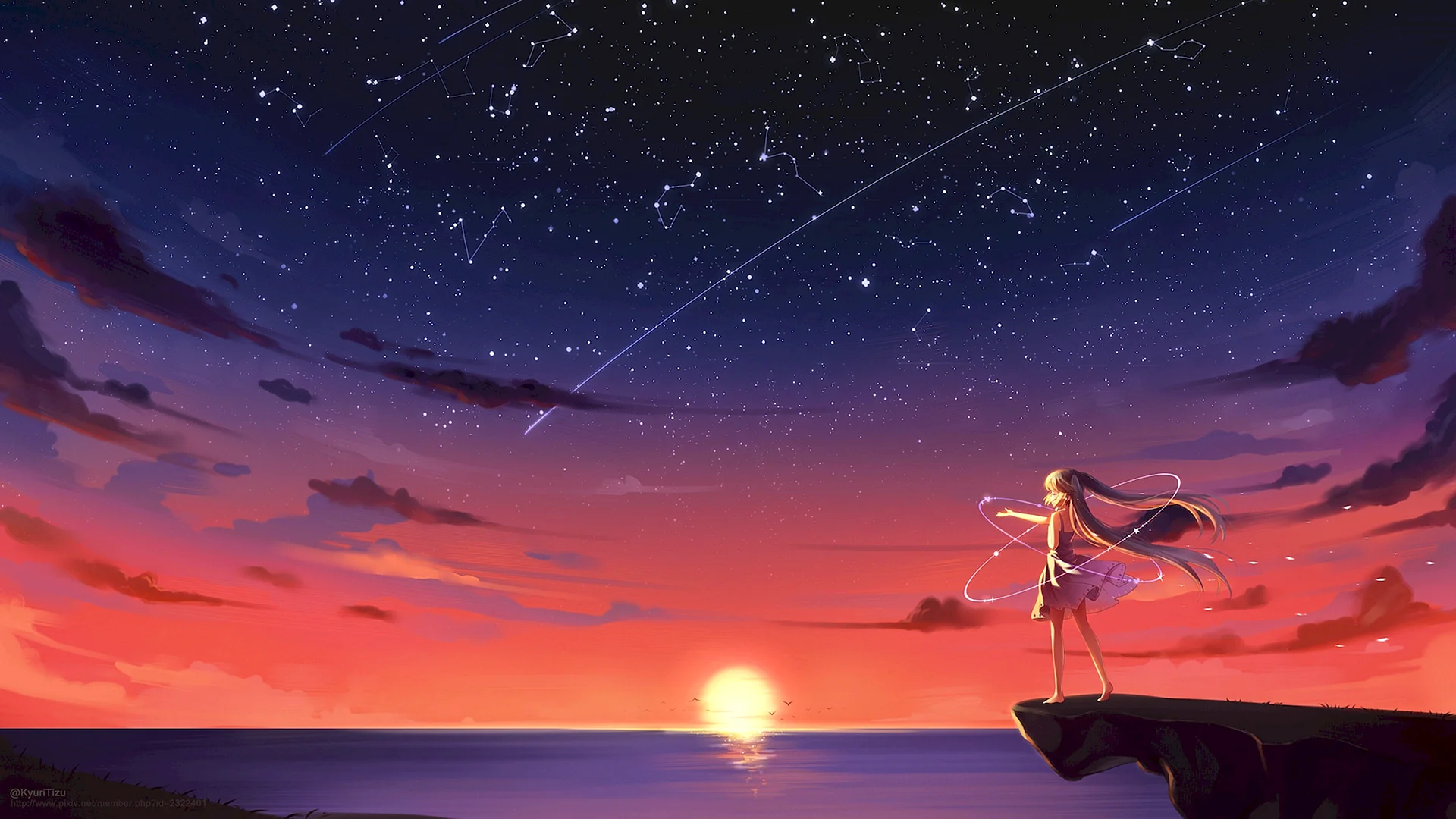 Anime Sunset Wallpaper
