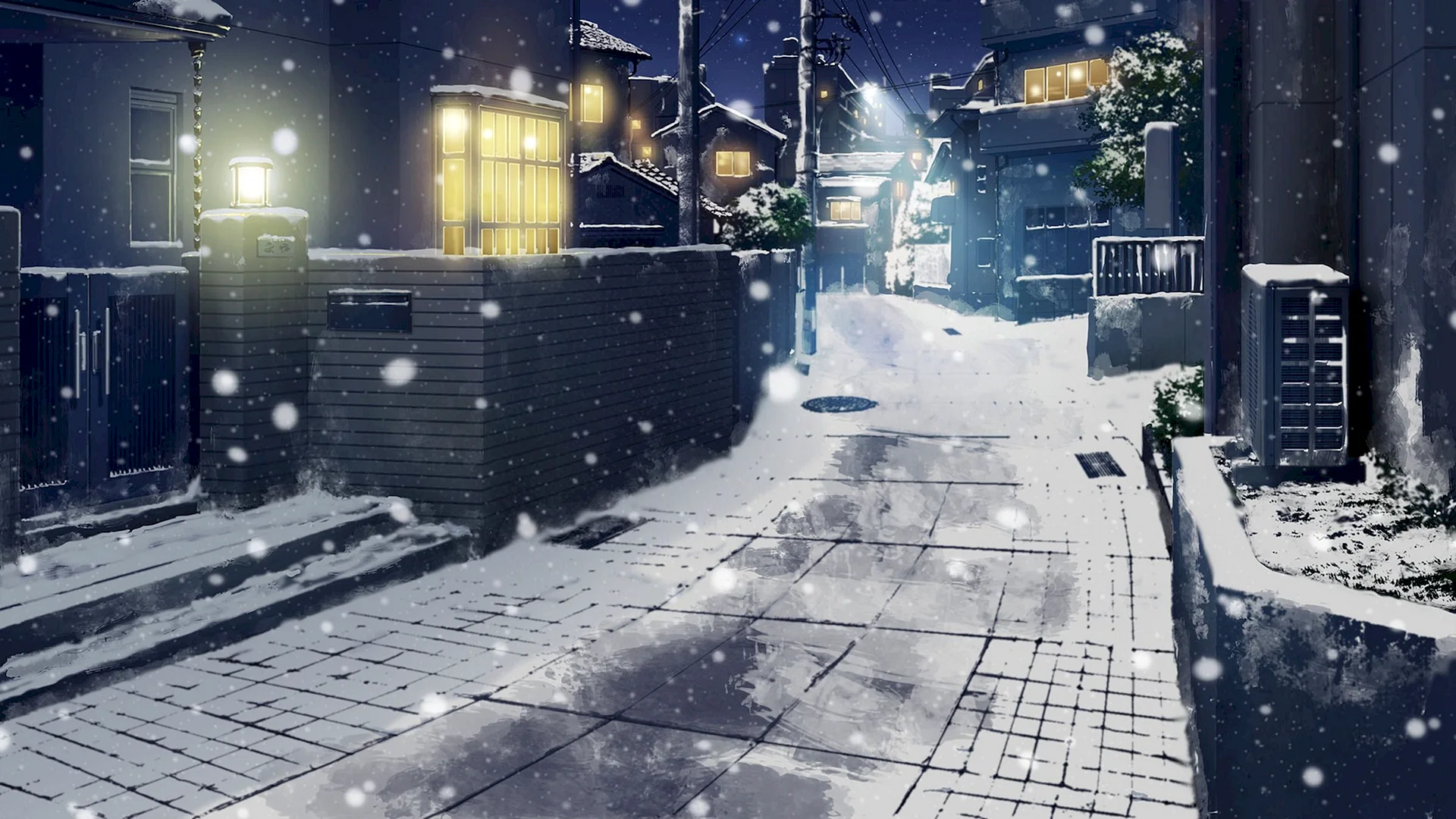 Anime Winter background Wallpaper