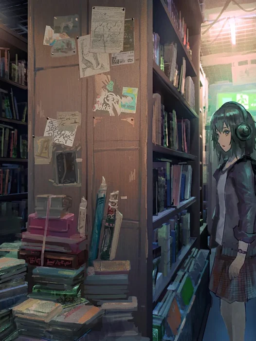Anime Library Wallpaper