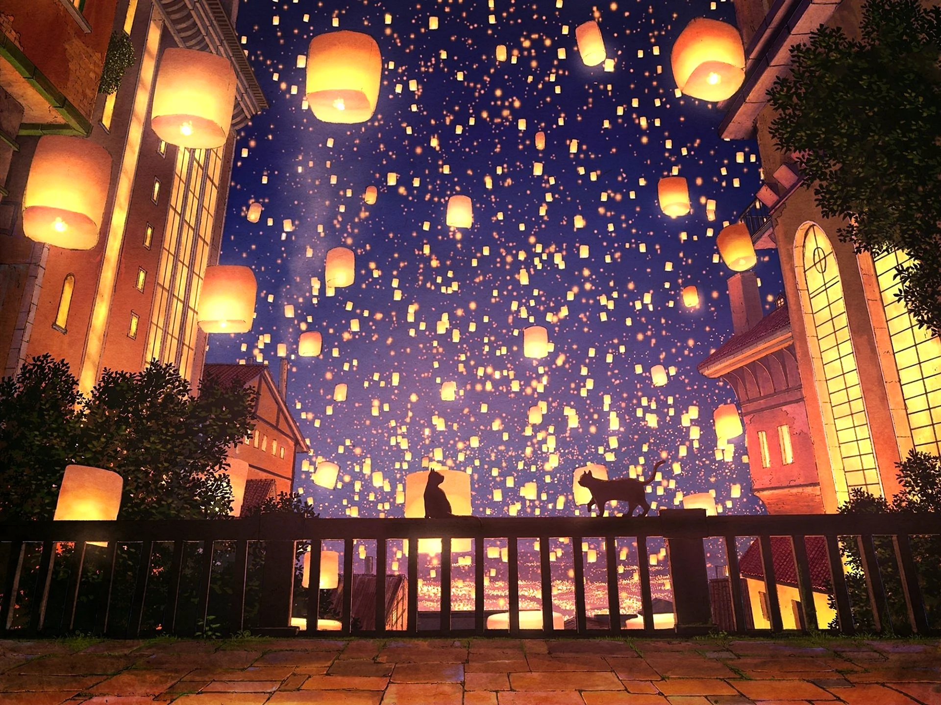 Anime Night City Wallpaper