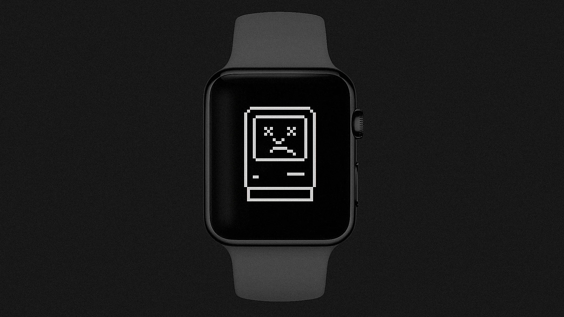 Apple Watch Black Front Wallpaper