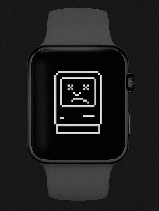 Apple Watch Black Front Wallpaper