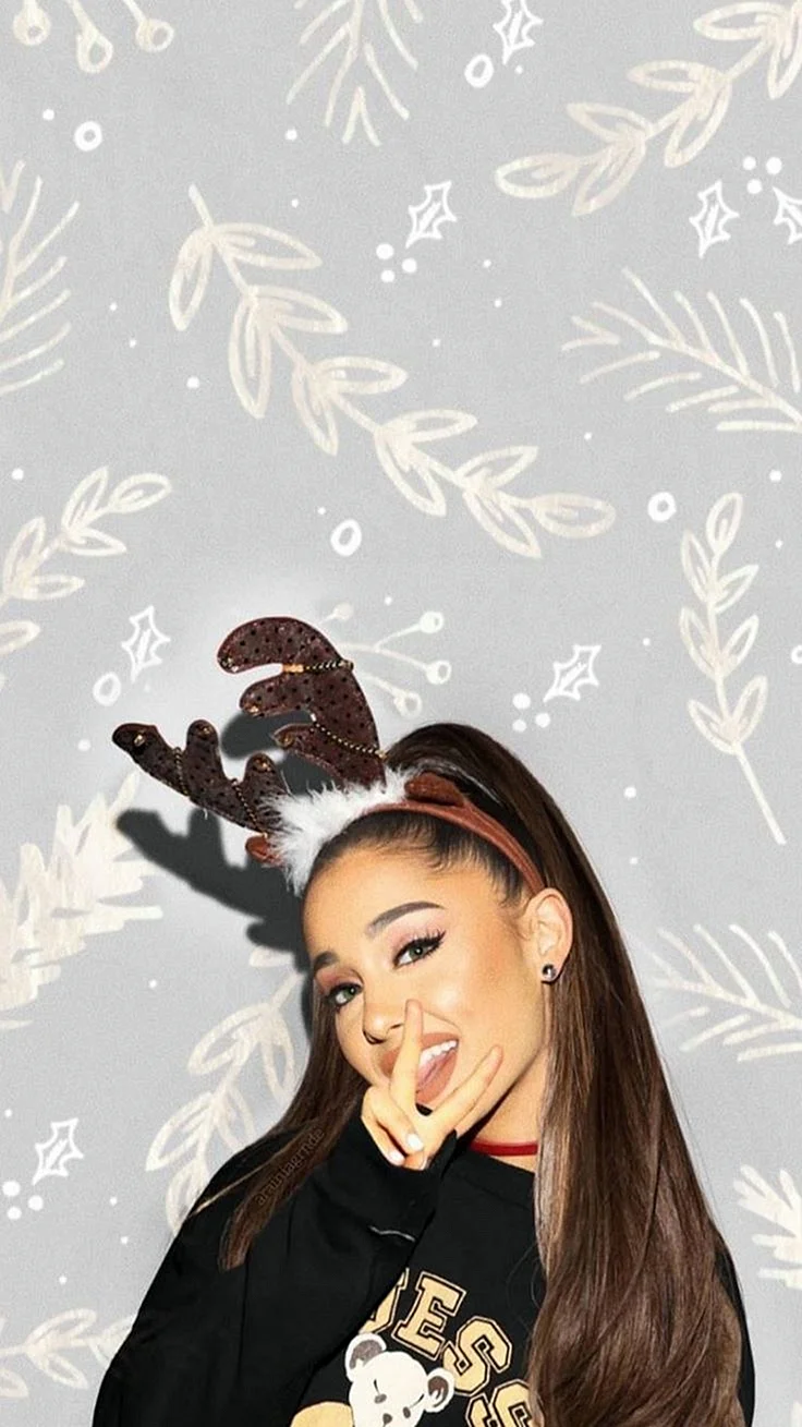 Ariana Grande Christmas Wallpaper For iPhone