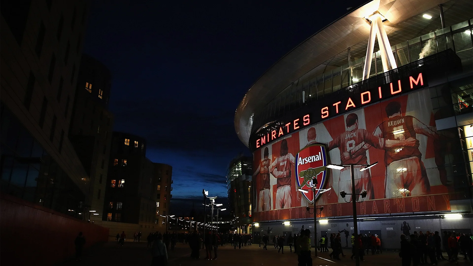 Arsenal Stadium Night Wallpaper