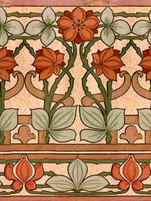 Art Nouveau Ceramic Tile Wallpaper