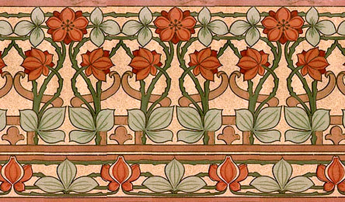 Art Nouveau Ceramic Tile Wallpaper