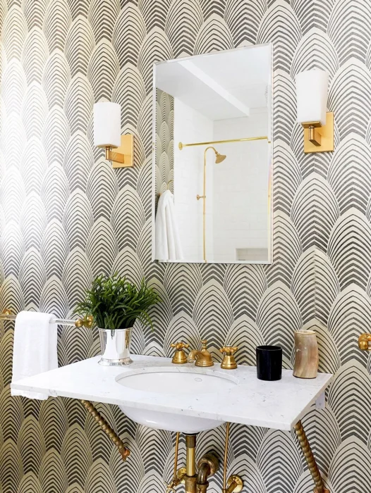 Art Deco Bathroom Wallpaper