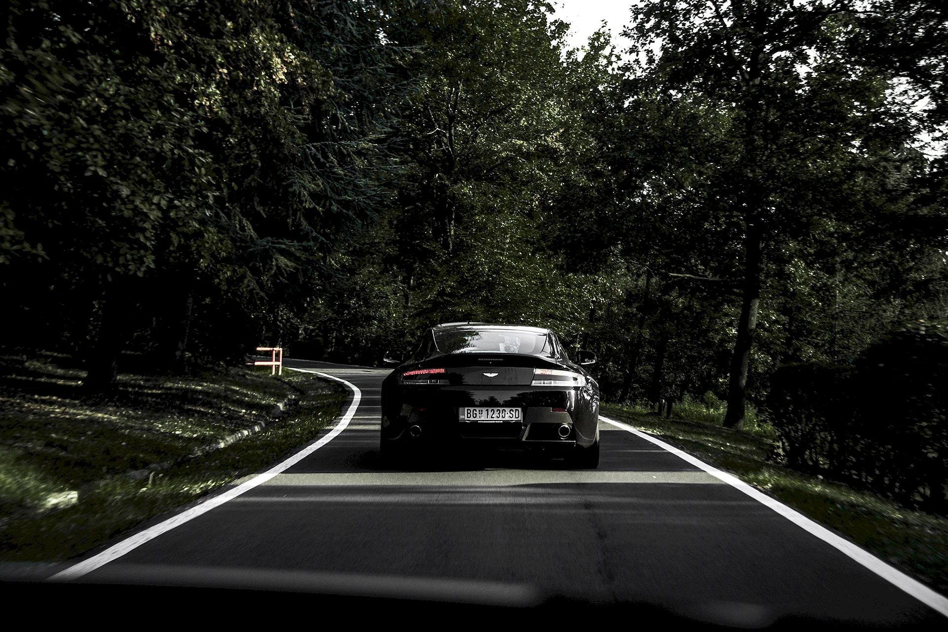 Aston Martin On Road Wallpaper