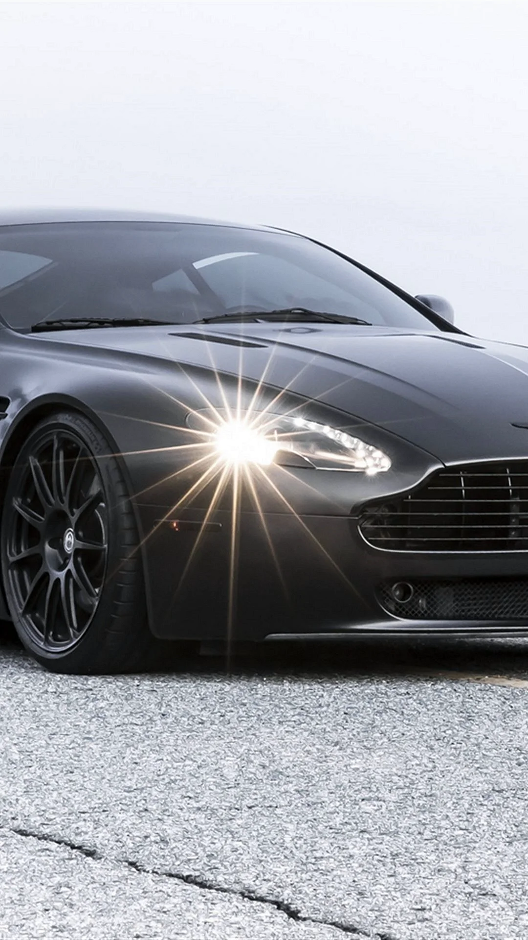 Aston Martin Vantage Black Wallpaper For iPhone