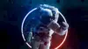 Astronaut Neon Wormhole Wallpaper