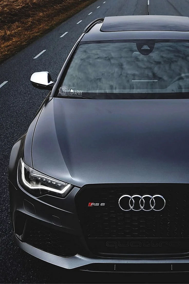 Audi A6 Black Wallpaper For iPhone
