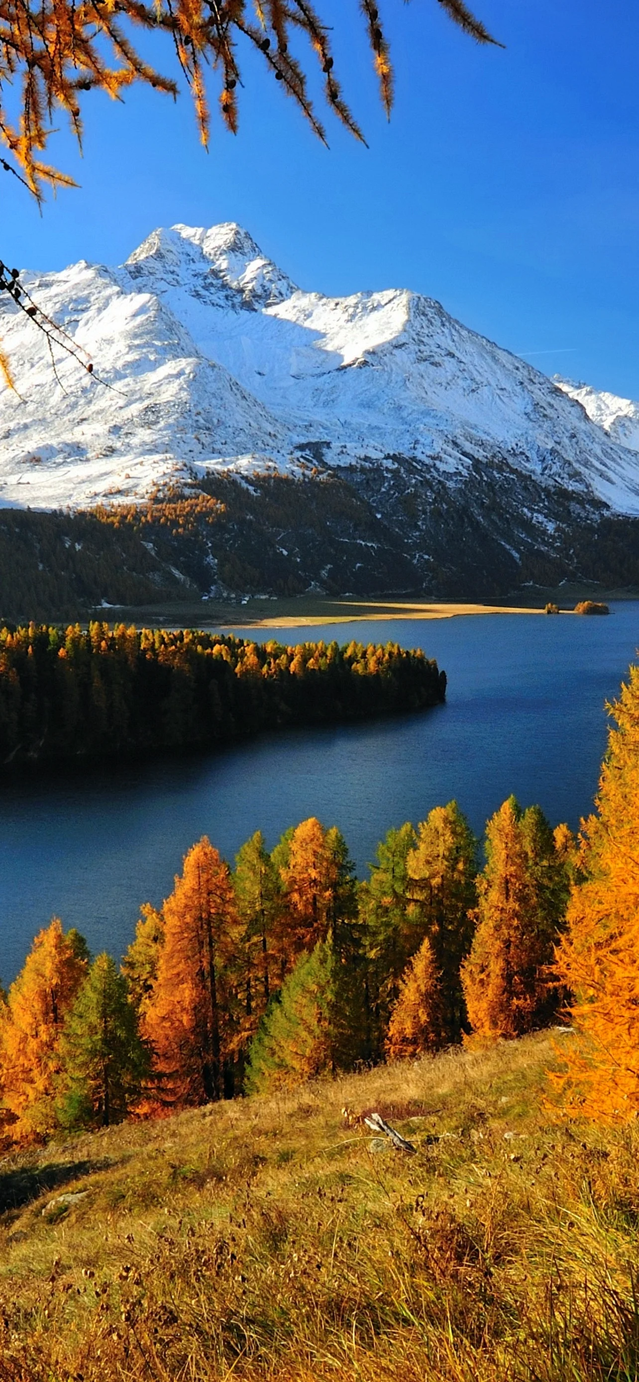 Autumn Mountains Lake Wallpaper for iPhone 14 Plus