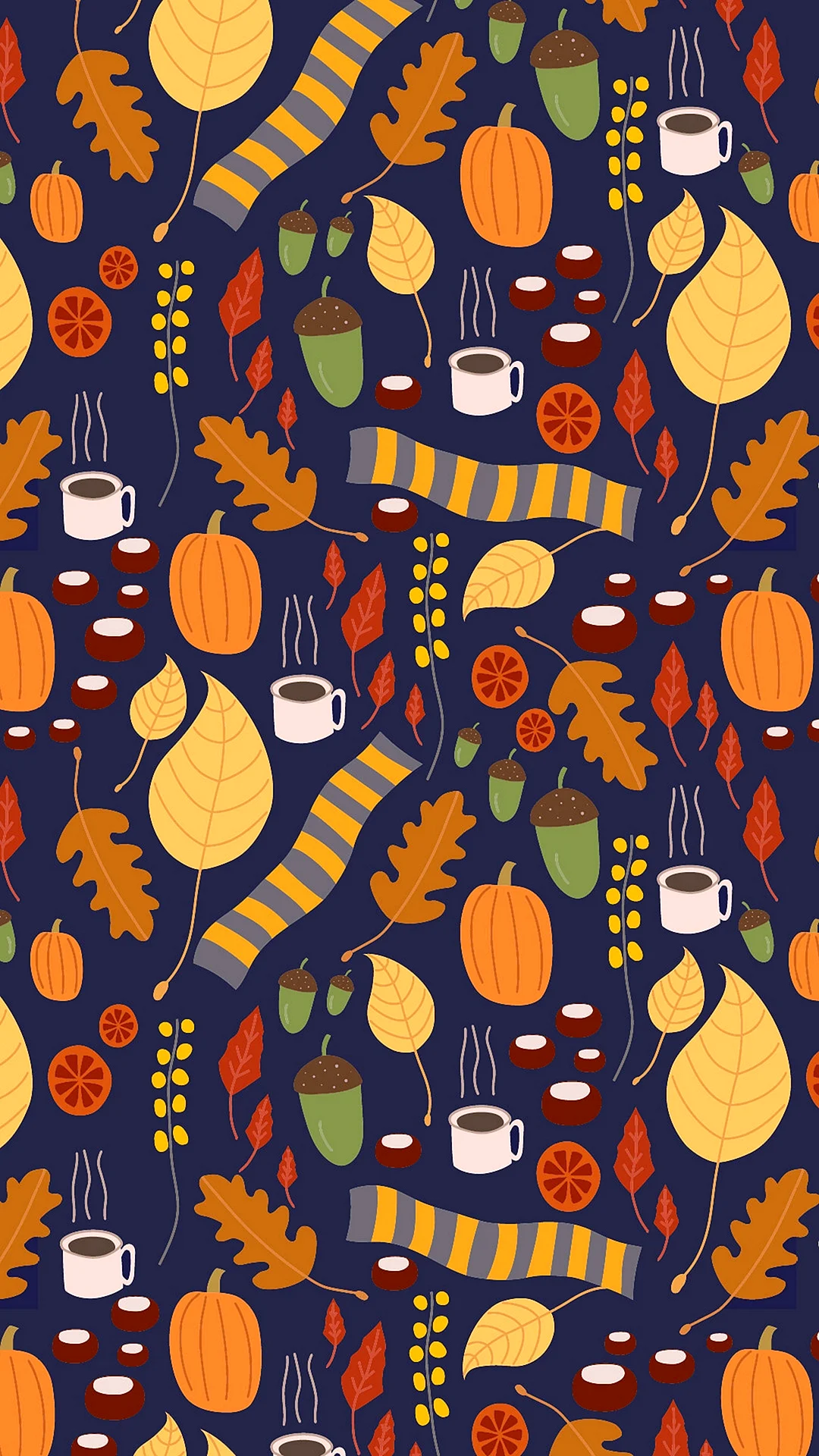 Autumn Pattern Wallpaper For iPhone