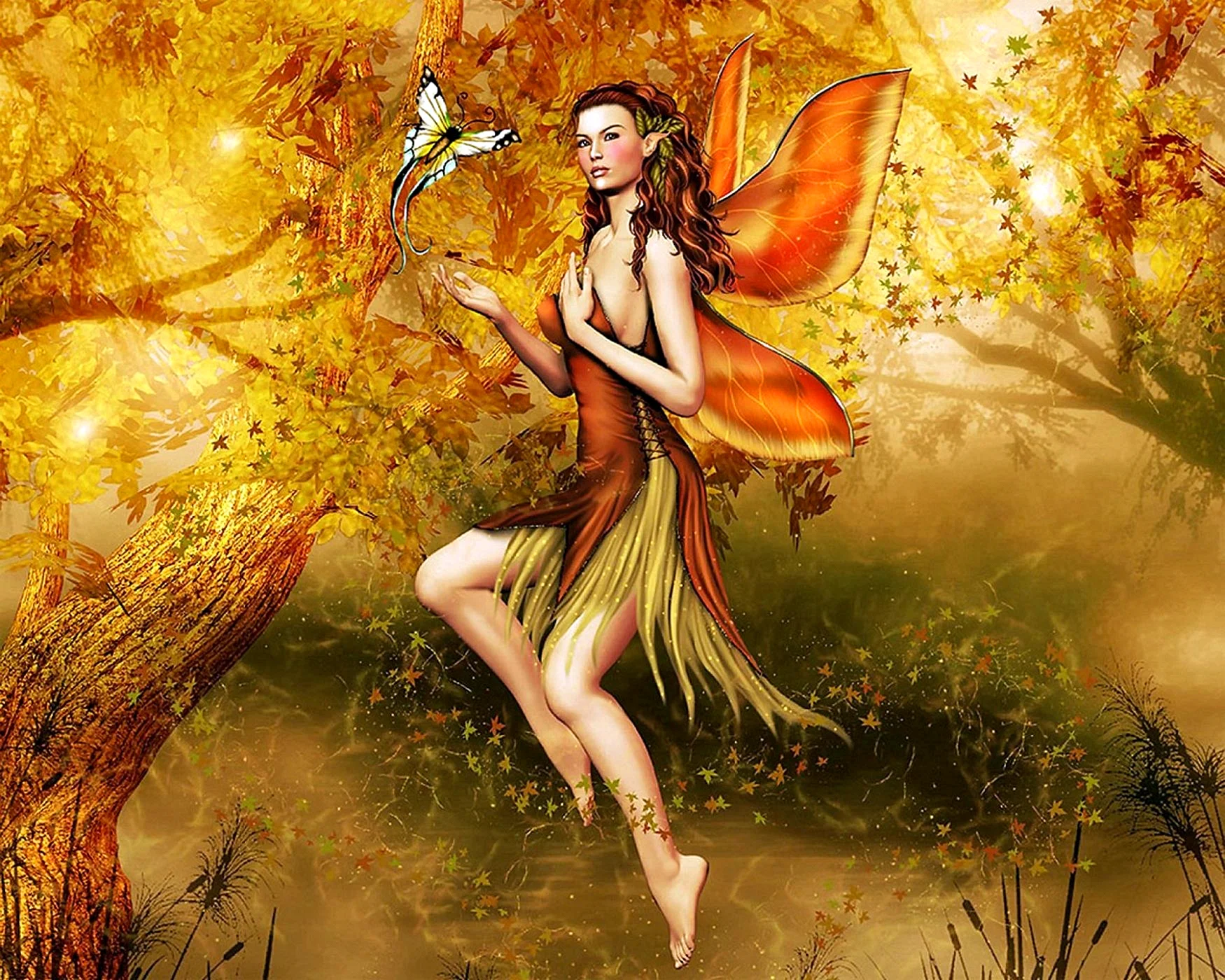 Autumn Fairy Wallpaper