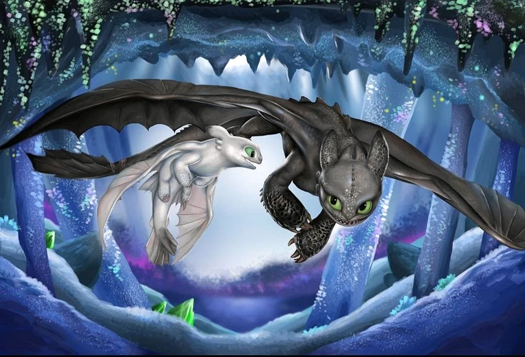 Baby Light Fury Dragon Wallpaper