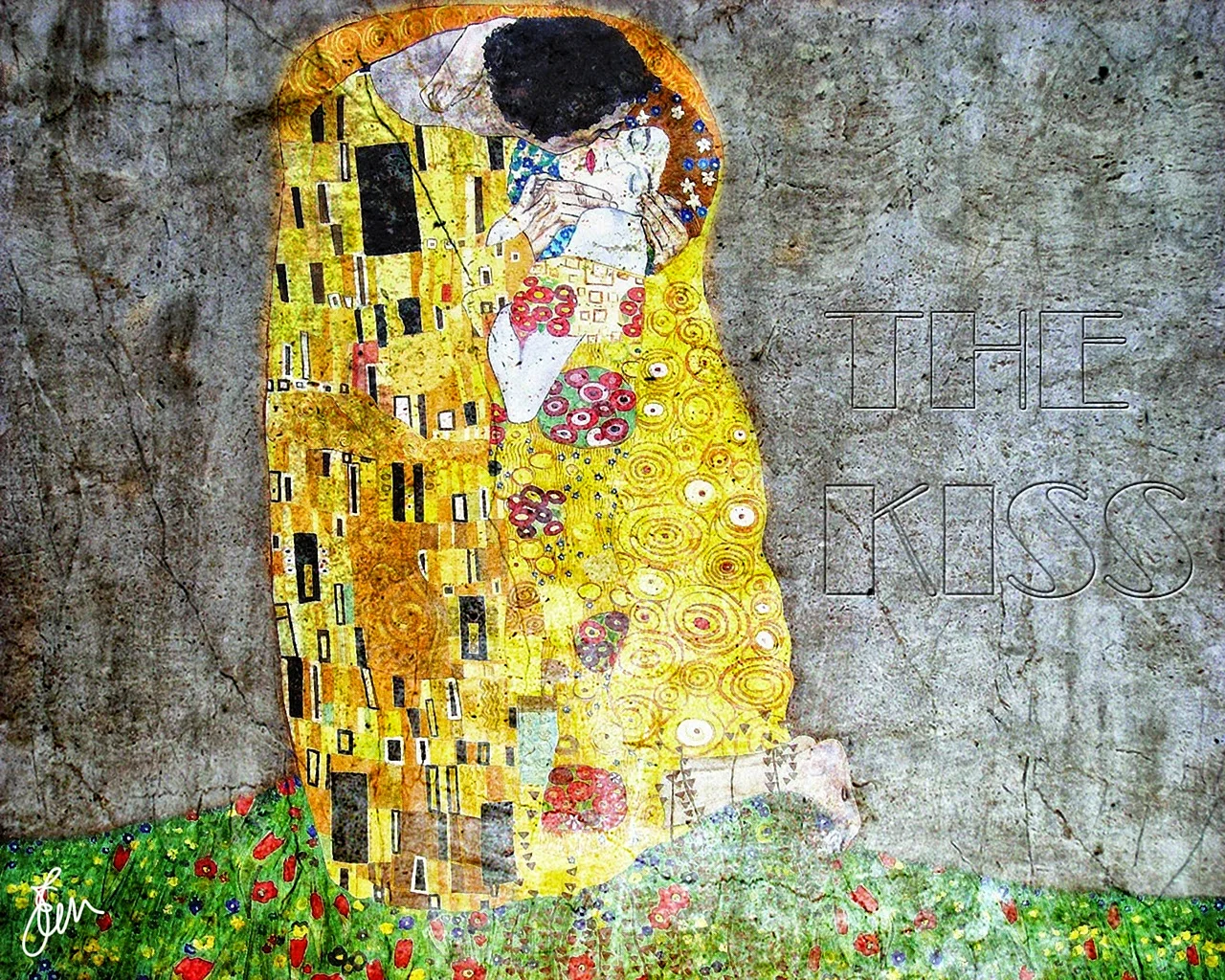 Bacio Klimt Wallpaper